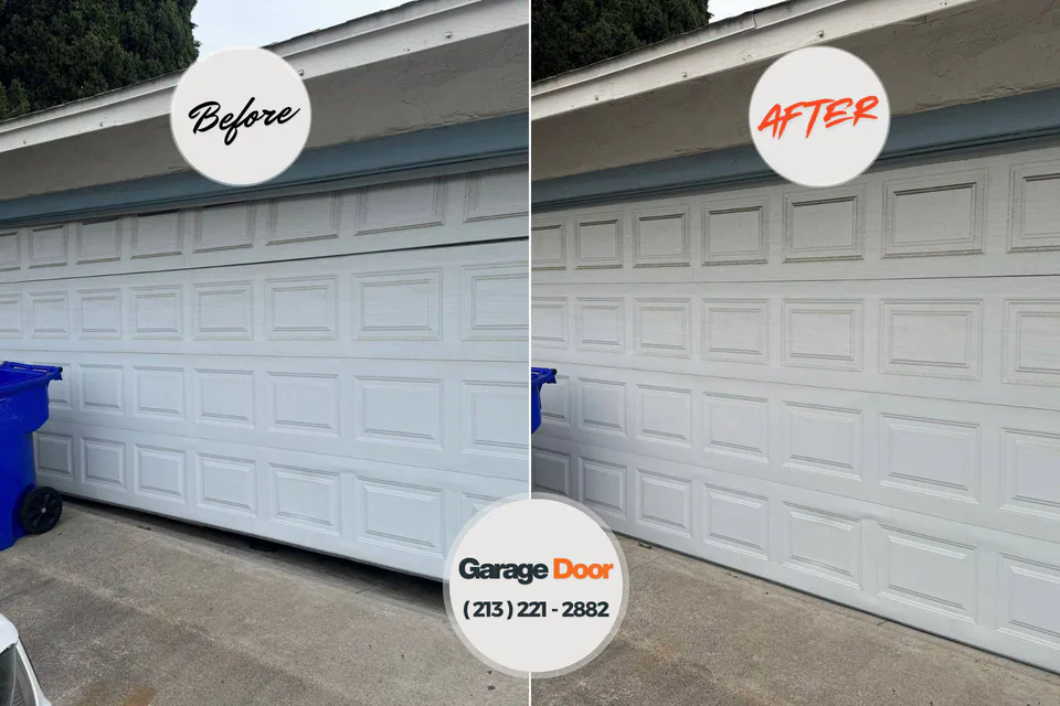 Before and after: garage door repair Newport, AR
